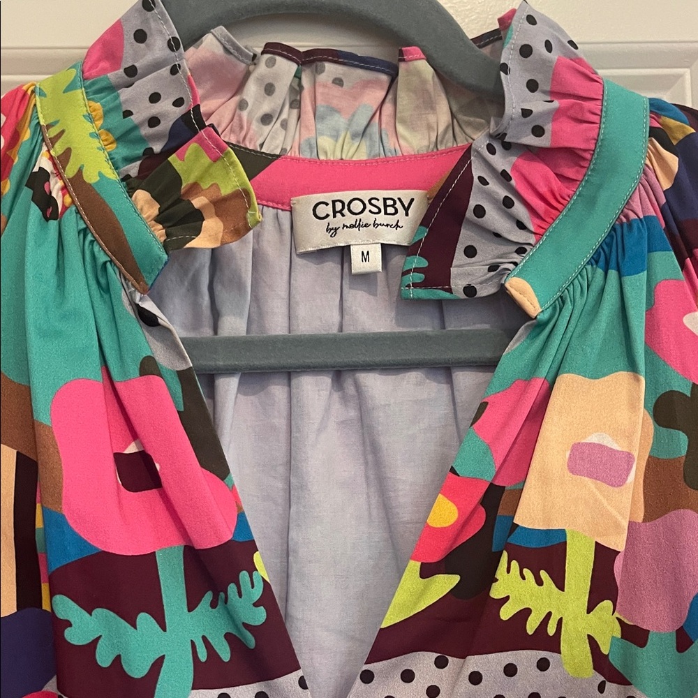 Crosby Colorful Printed Dress - Vibrant Multi-Color - Picture 2 of 7